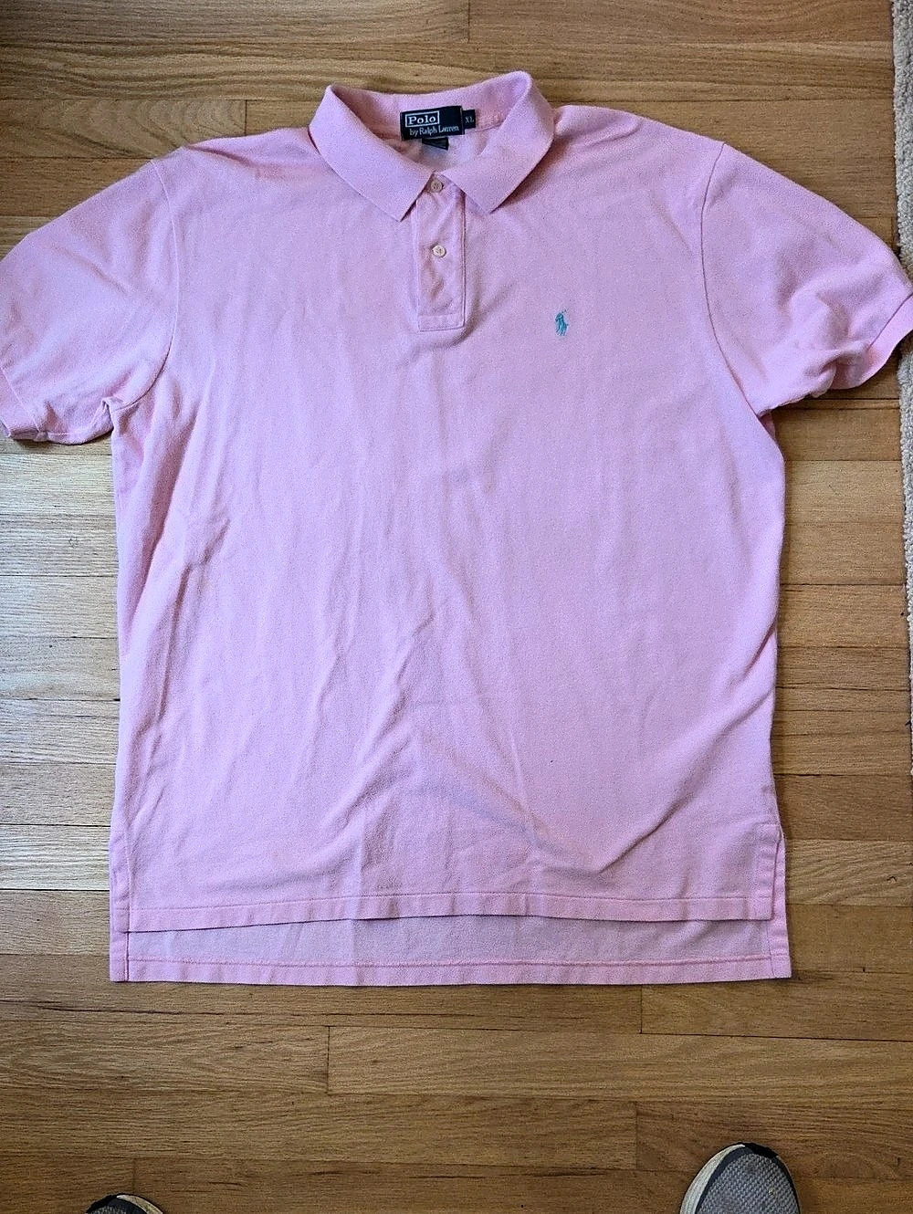 Polo by Ralph Lauren Pink Piqué Polo Shirt - Men’s Size XL - Teal Pony